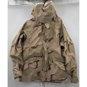 Vintage US Military ECWCS Parka Mens Large Desert Camo Gore-Tex Jacket 2000s L L
